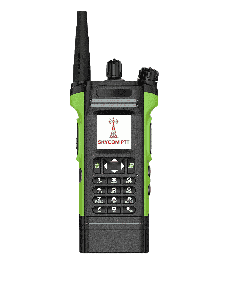 SkyCom 6500 dual-mode PTT and UHF handheld radio